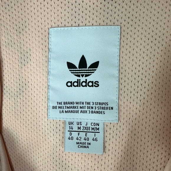 Adidas Originals Women's Hooded Windbreaker Jacket Pink Flower Print Size Medium - Picture 5 of 9